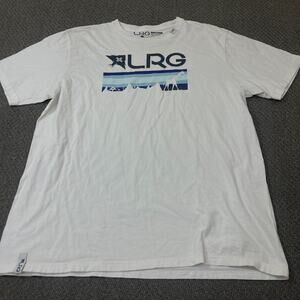 Lifted Research Group LRG Shirt Mens Size 2XL White Short Sleeve Flawed